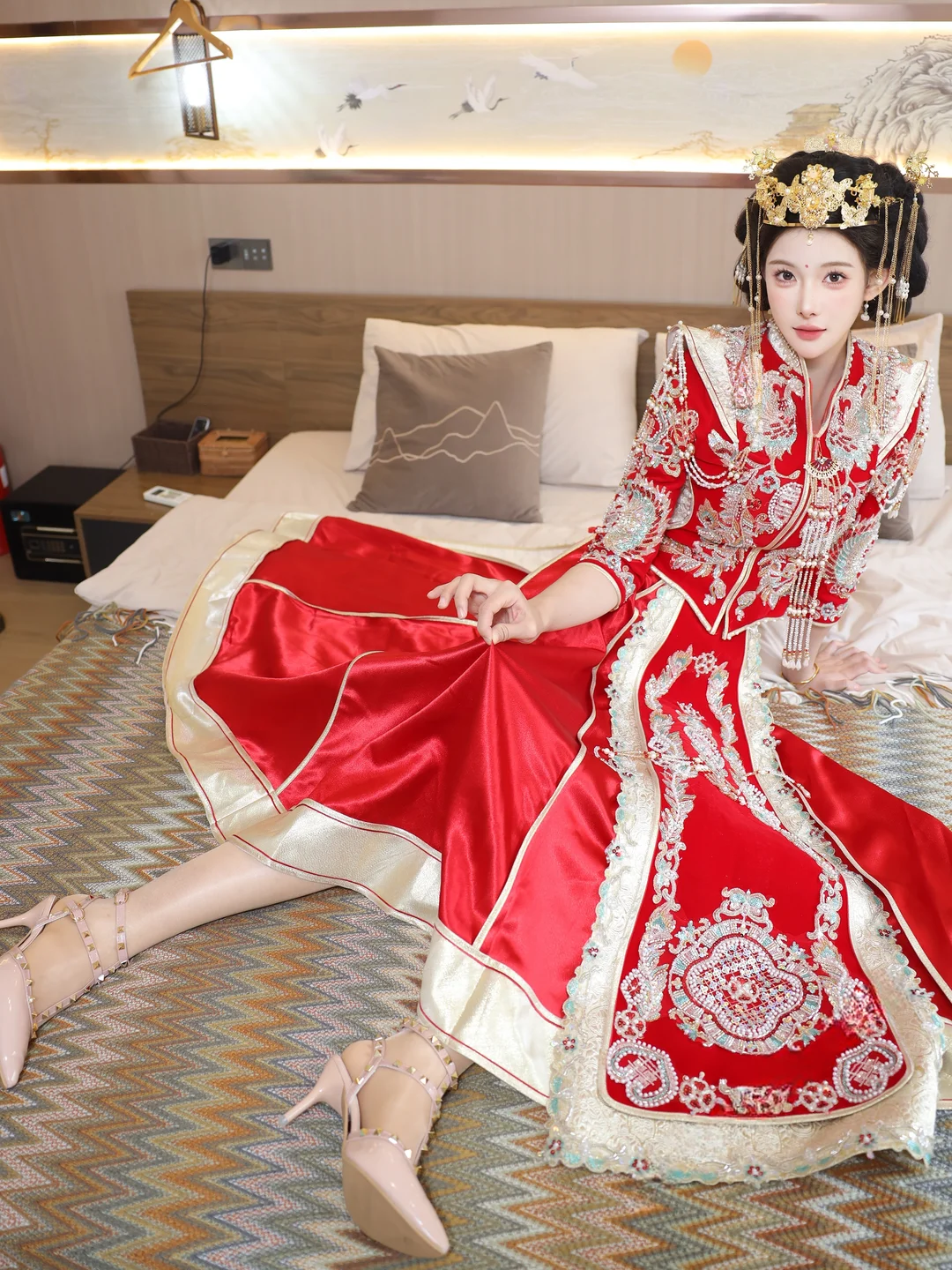 梨霜儿 - No.004 新娘红装 [113P-2.3GB] tg@simisebaisi 【丝足阁】028.webp